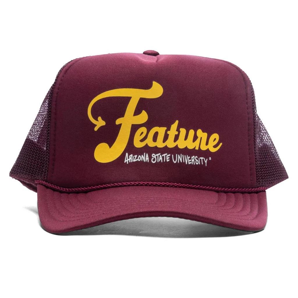 Feature x ASU University Trucker - Maroon